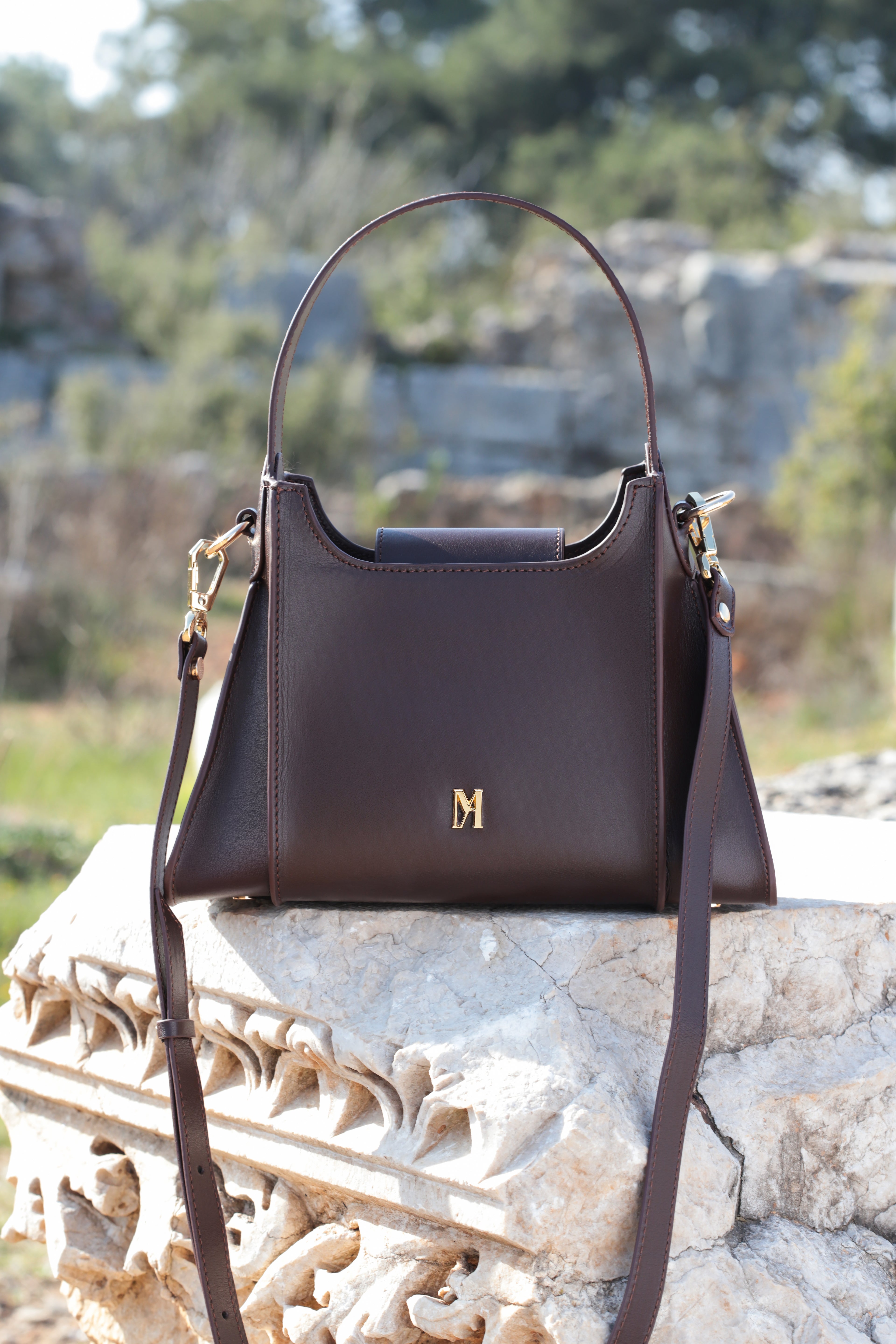 Ksora Kahverengi Deri Çanta