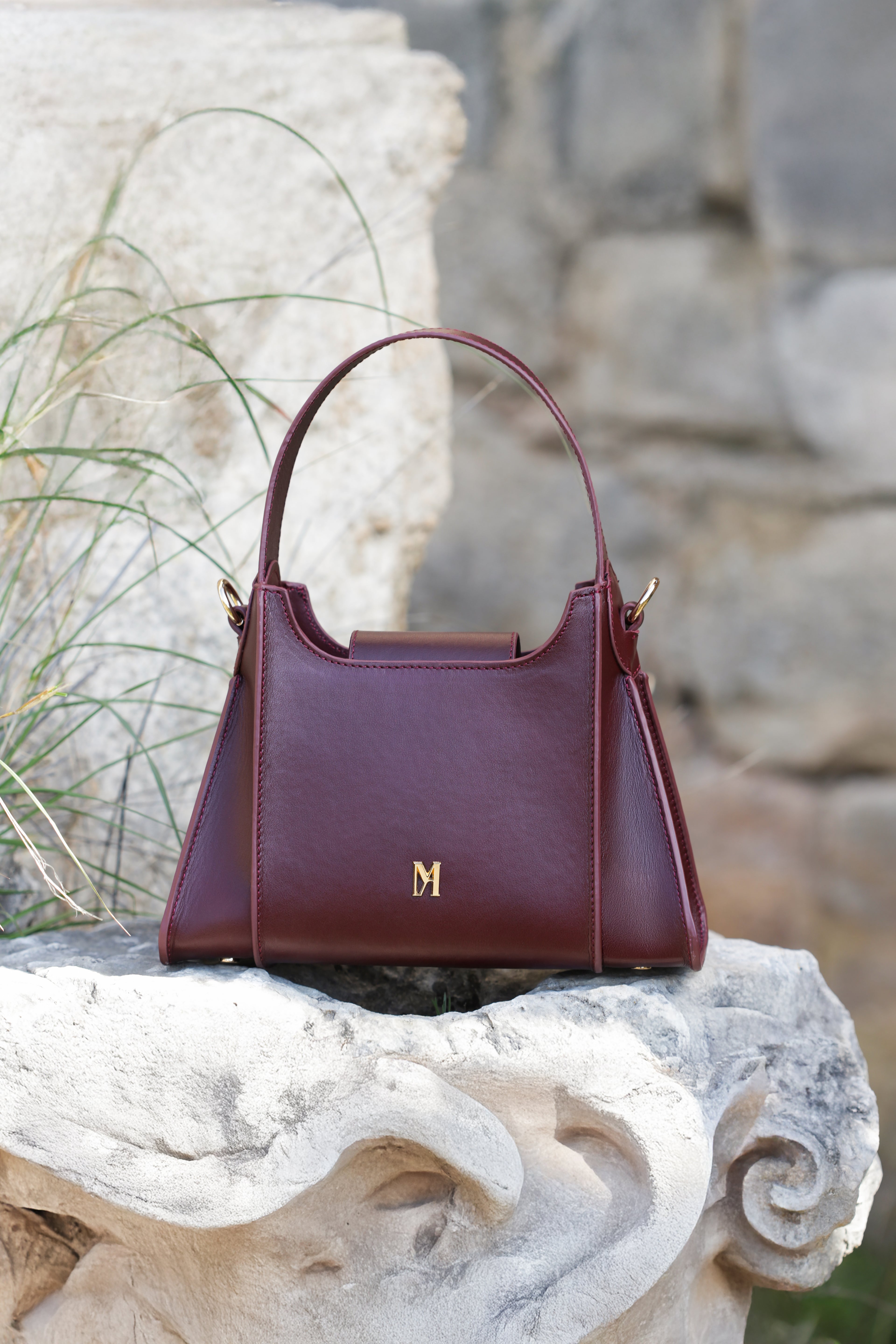 Ksora Bordo Deri Çanta