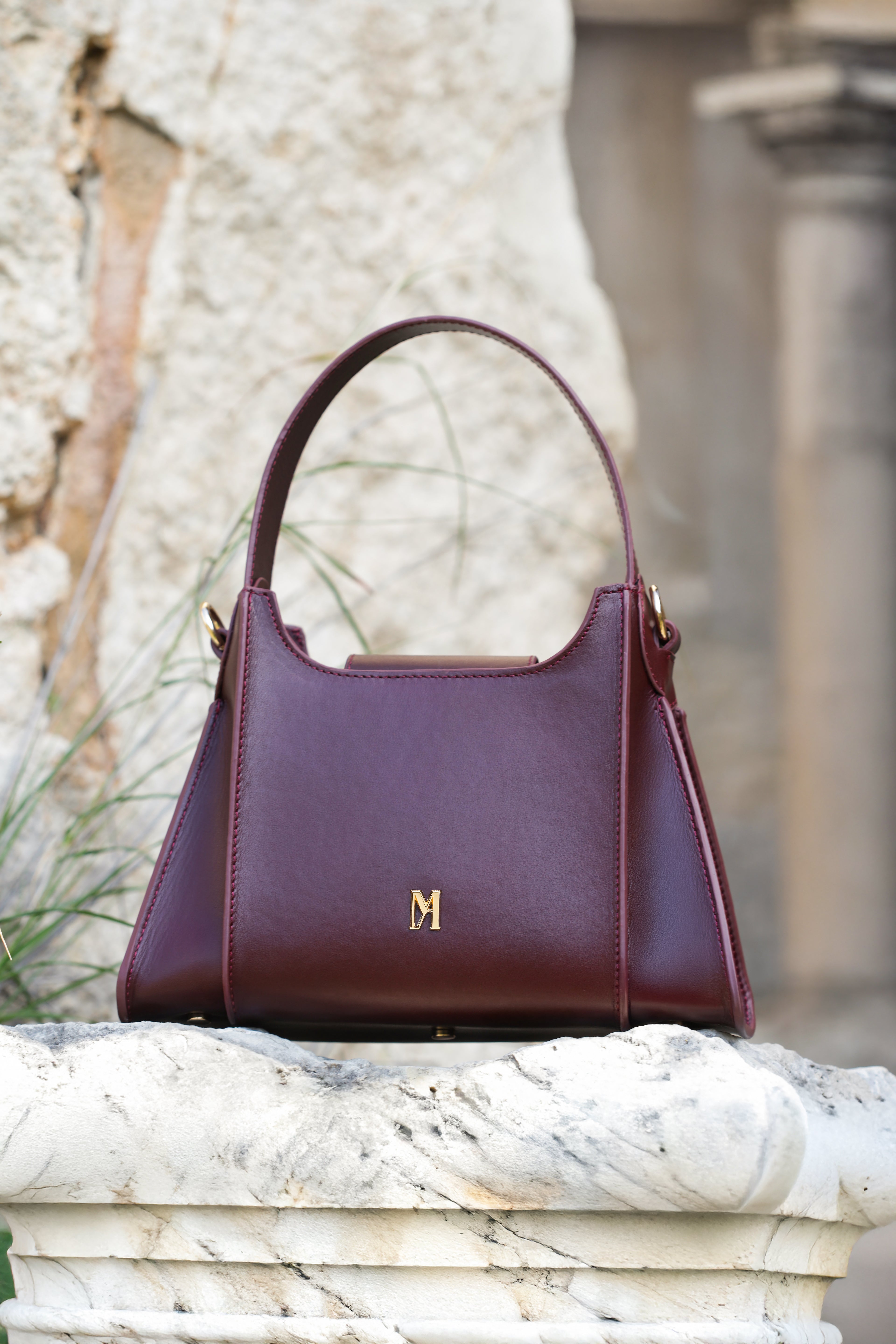 Ksora Bordo Deri Çanta