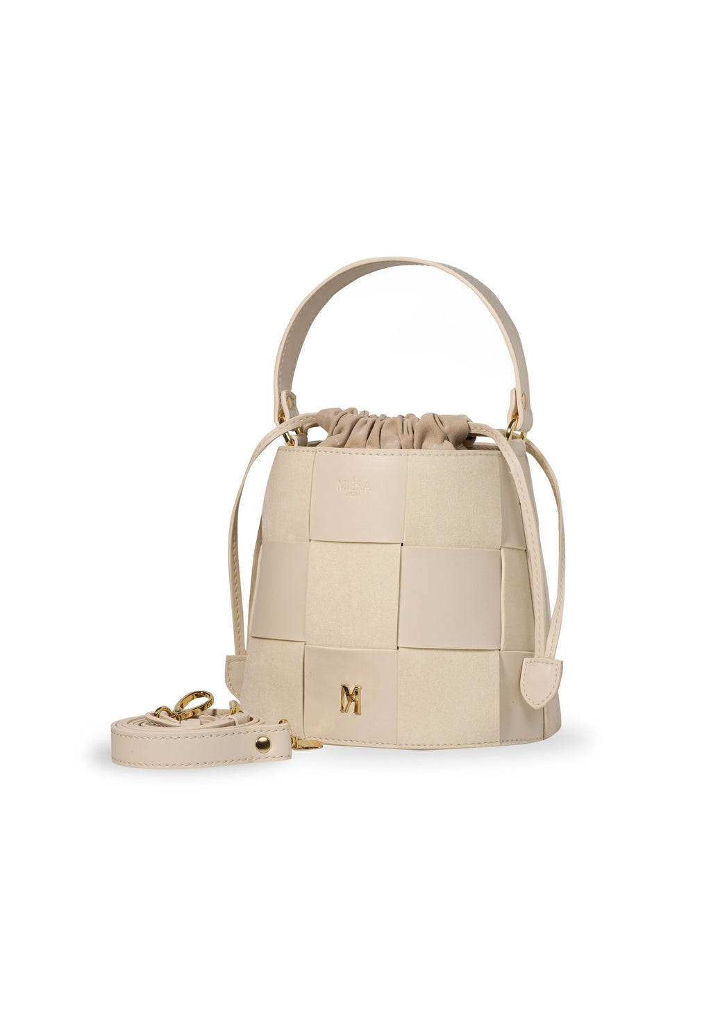 Regulus Beige Suede Leather Bag