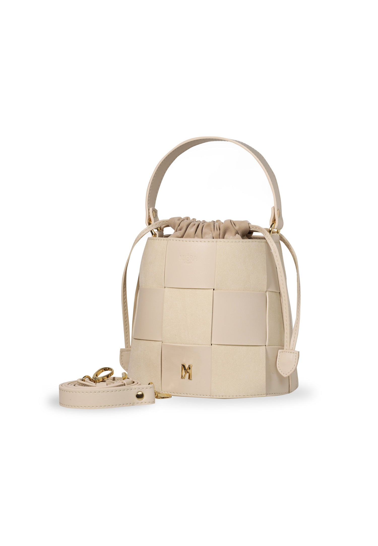 Regulus Beige Suede Leather Bag
